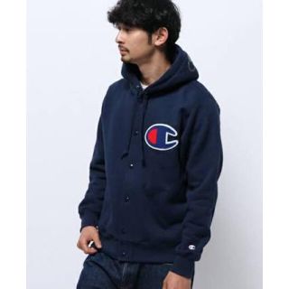 チャンピオン(Champion)の【美品】champion デカロゴスナップパーカー メンズ(パーカー)