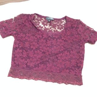 トップショップ(TOPSHOP)のTOPSHOP花柄レースちびT♡(Tシャツ(半袖/袖なし))