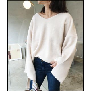 アメリヴィンテージ(Ameri VINTAGE)のameri SLIT SLEEVE FLARE KNIT(ニット/セーター)