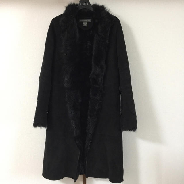 Banana Republic - バナナリパブリック♡上質リアルムートンコート ブラック 黒