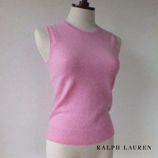 ラルフローレン(Ralph Lauren)の新品 ラルフ ローレン Ralph Lauren　カシミヤ　ニットベスト ピンク(ニット/セーター)