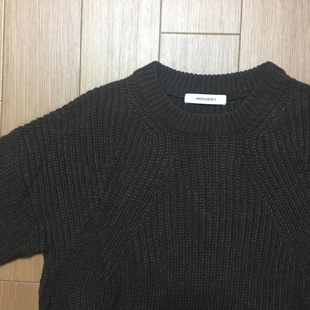 moussy(マウジー)のMOUSSY ロングスリーブ ニット ブラウン レディースのトップス(ニット/セーター)の商品写真