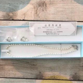 淡水ホワイトパールセット【未使用品】(ネックレス)