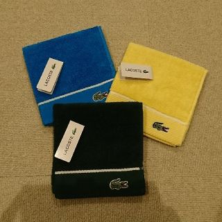 ラコステ(LACOSTE)のハルまま様  ラコステハンカチ 3枚セット(ハンカチ/ポケットチーフ)