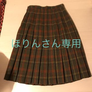 フラワー(flower)の〈ほりんさん専用〉古着 vintage ウールプリーツスカート(ひざ丈スカート)