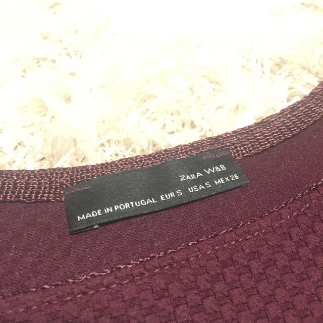 ZARA(ザラ)のZARA/カットソー/ワインレッド レディースのトップス(カットソー(長袖/七分))の商品写真