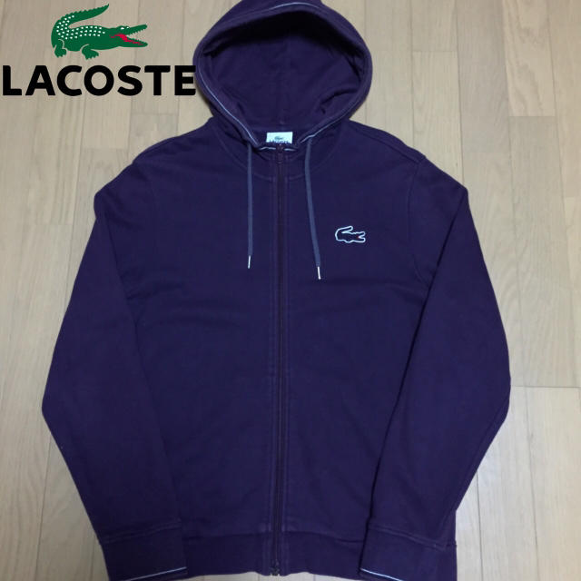 《人気》LACOSTE ラコステ　フルジップパーカー　ワニロゴ☆M ネイビー　紺