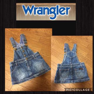 ラングラー(Wrangler)のWrangler  デニム ワンピ ジャンパースカート サロペット ベビー 90(ワンピース)