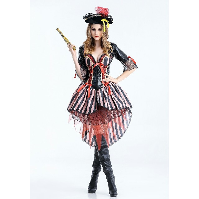 残りわずか☆パイレーツガール女海賊 コスプレ衣装(2L)☆Dハロウィン等