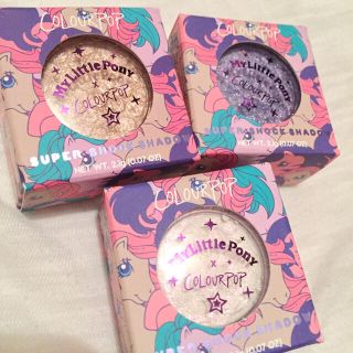 カラーポップ(colourpop)の即完売！colourpop×mylittlepony♡アイシャドウ3個セット(アイシャドウ)