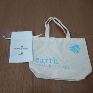 アースミュージックアンドエコロジー(earth music & ecology)のearth エコバッグ&マルコリーニ 巾着(トートバッグ)