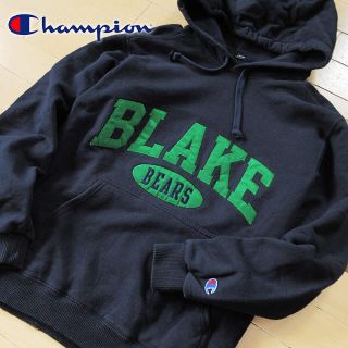 チャンピオン(Champion)の美品 L位 チャンピオン スウェット パーカー ネイビー(パーカー)