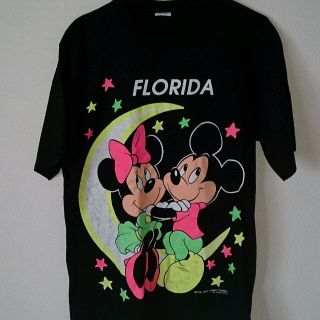 ディズニー(Disney)の古着　ミッキーミニーTシャツ(Tシャツ(半袖/袖なし))