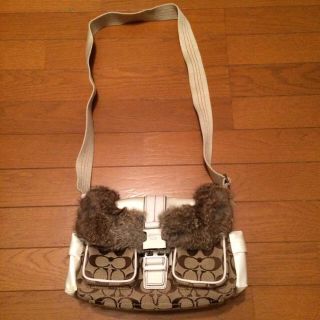 コーチ(COACH)のみずりんさん専用！COACH リアルファーバック❗️(ショルダーバッグ)