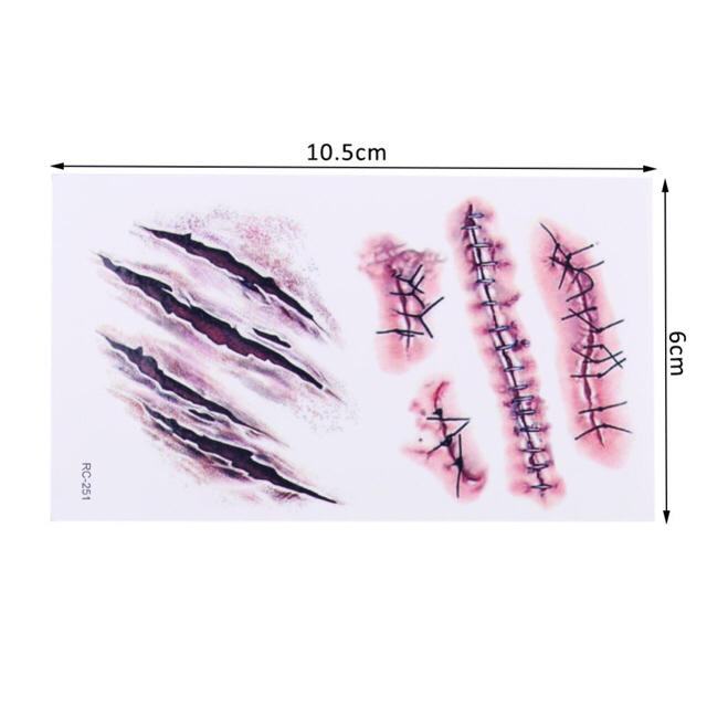 【5枚セット】ハロウィンで大活躍‼️貼るだけ簡単♬傷シール 小悪魔 ナース エンタメ/ホビーのコスプレ(小道具)の商品写真