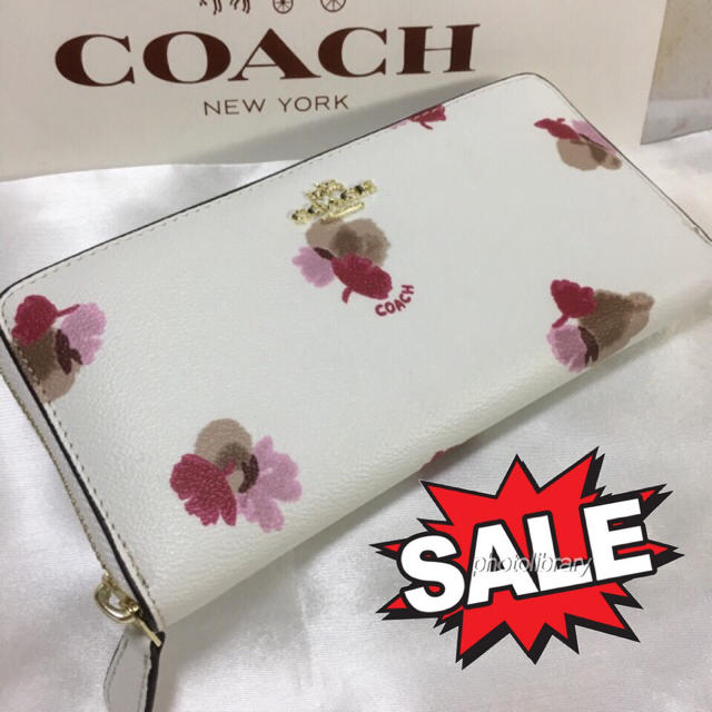 COACH(コーチ)のセール❣️新品コーチ長財布 F53794 フラワー ラウンドファスナー レディースのファッション小物(財布)の商品写真