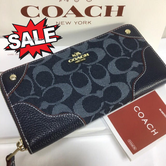COACH(コーチ)のセール❣️新品コーチ長財布 F53769 ミッドナイトブルー レディースのファッション小物(財布)の商品写真