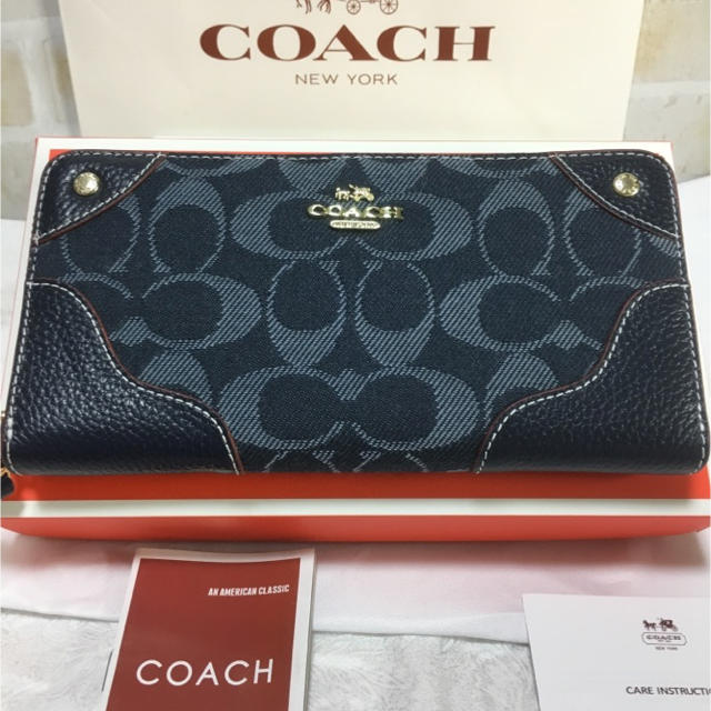 COACH(コーチ)のセール❣️新品コーチ長財布 F53769 ミッドナイトブルー レディースのファッション小物(財布)の商品写真