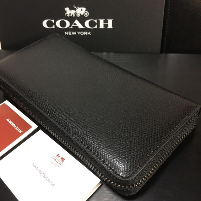 COACH(コーチ)のセール❣️メンズ新品コーチ 長財布F74977 グレインレザーラウンドファスナー メンズのファッション小物(長財布)の商品写真