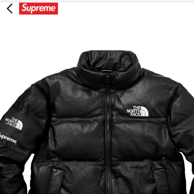 Supreme North Face LeatherNuptse Jacket ダウンジャケット