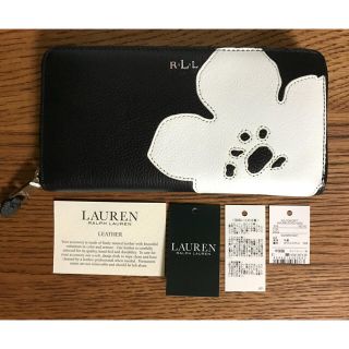 ラルフローレン(Ralph Lauren)の新品 ラルフローレン RLL 長財布 黒 花柄 フラワー(財布)