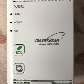 エヌイーシー(NEC)の無線LANルーター NEC WR4100N(PC周辺機器)