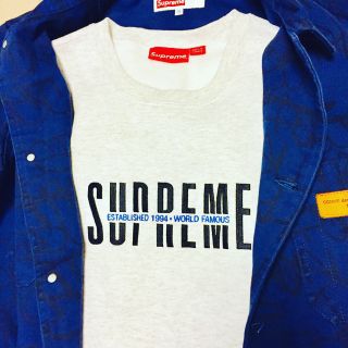 シュプリーム(Supreme)のsupreme クールネック グレイ  M(スウェット)