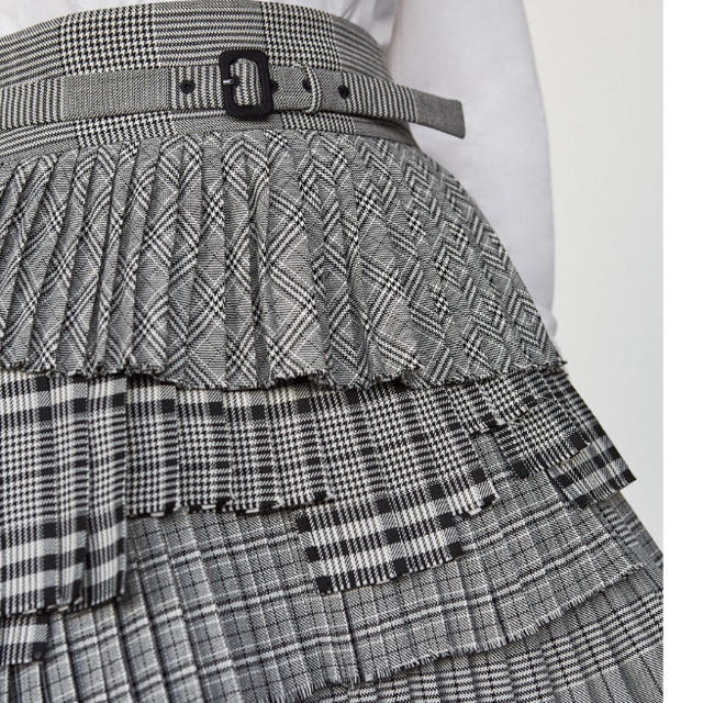 ZARA(ザラ)の新品 ♡ ZARA グレンチェックプリーツスカート ミニスカート レディースのスカート(ミニスカート)の商品写真