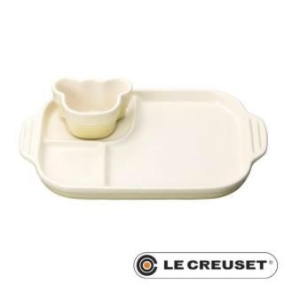 ルクルーゼ(LE CREUSET)の【新品未使用】ル・クルーゼ ベビー マルチプレート  ラムカン セット(離乳食器セット)