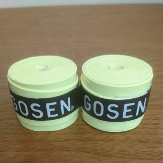 ゴーセン(GOSEN)のゴーセングリップ２個フラッシュイエロー(バドミントン)