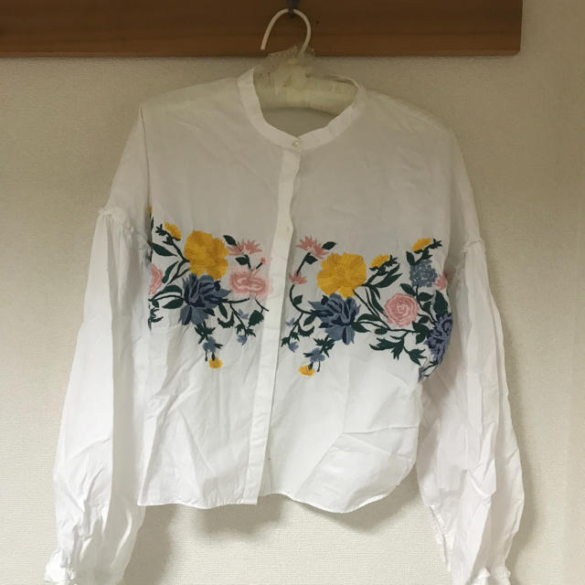 ZARA(ザラ)のZARA 刺繍ブラウス レディースのトップス(シャツ/ブラウス(長袖/七分))の商品写真