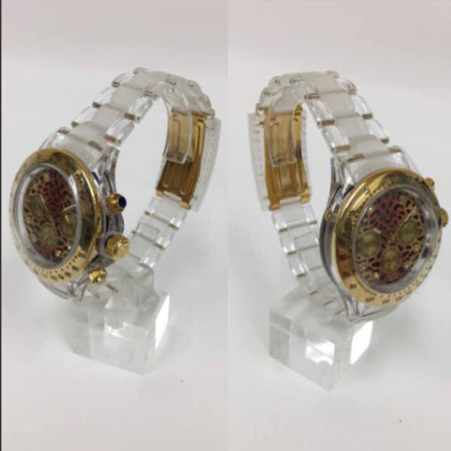 超美品♡RELAXリラックス クリアクロノウォッチ レアな旧王冠ロゴ ヒョウ柄 メンズの時計(腕時計(アナログ))の商品写真