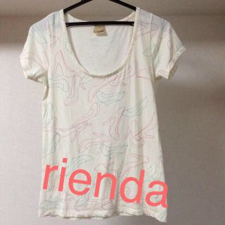 リエンダ(rienda)のrienda シャツ 白(Tシャツ(半袖/袖なし))