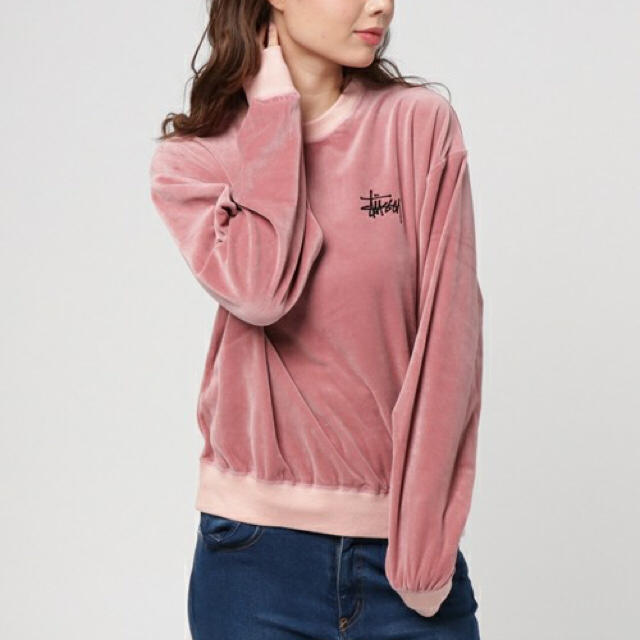 STUSSY - Stussy Woman Stock Velour Crewの通販 by Notch's shop ...