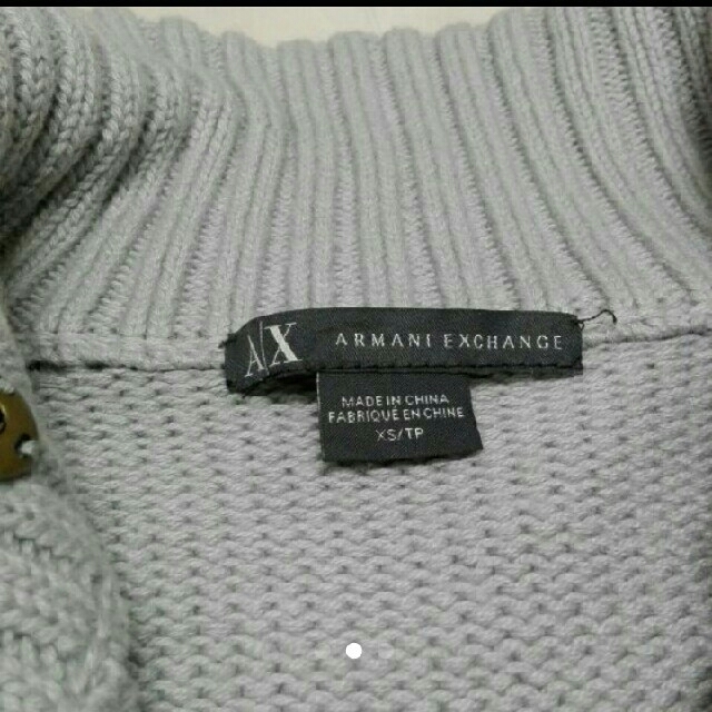 ARMANI EXCHANGE(アルマーニエクスチェンジ)の【超美品】ライダース ニット【グレー】 レディースのジャケット/アウター(ライダースジャケット)の商品写真