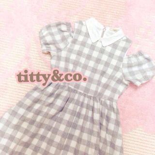 ティティアンドコー(titty&co)のtitty&co.❁ギンガムOP(ミニワンピース)