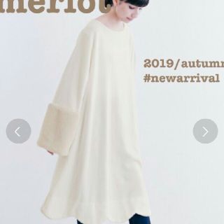 メルロー(merlot)のスカラップヘムワンピース(ひざ丈ワンピース)