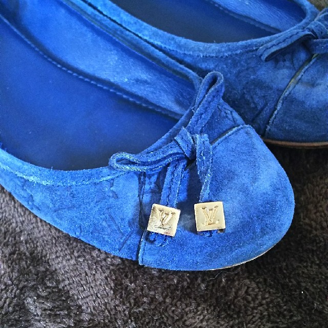 LOUIS VUITTON(ルイヴィトン)のルイヴィトン バレエシューズ モノグラムスエード青 レディースの靴/シューズ(バレエシューズ)の商品写真