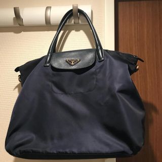 PRADA ナイロン サフィアーノ トートバッグ ネイビー