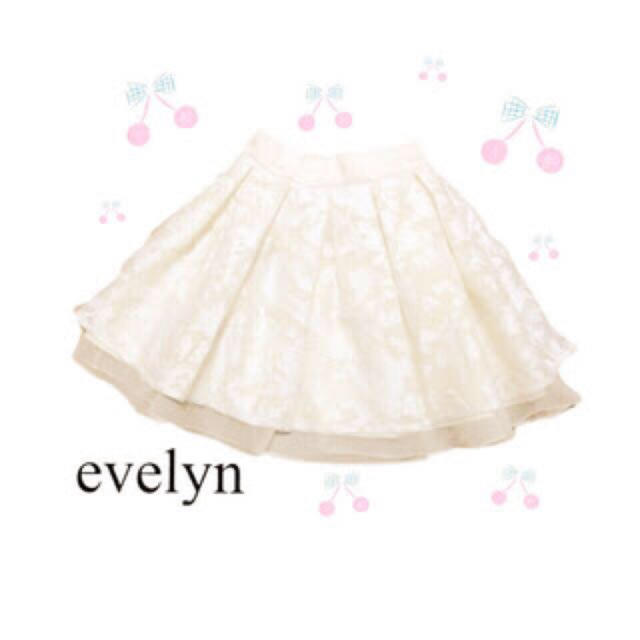 evelyn(エブリン)のevelyn☆新品☆オーガンジー花柄スカート レディースのスカート(ミニスカート)の商品写真