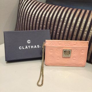 クレイサス(CLATHAS)の【新品】CLATHAS クレイサス ベティー パスケース ラメ入り ベビーピンク(名刺入れ/定期入れ)