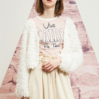 ファーファー(fur fur)の最終値下⭐ 2017♡FURFUR　フラッグクロシェニットカーディガン/ガウン(カーディガン)