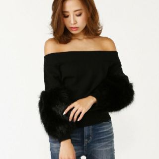 リエンダ(rienda)のryuu4754様お取り置きrienda Faux Fur Knit TOP(ニット/セーター)