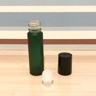 【送料込】ロールオン ガラスボトル(グリーン) 10ml 3本セット(アロマグッズ)