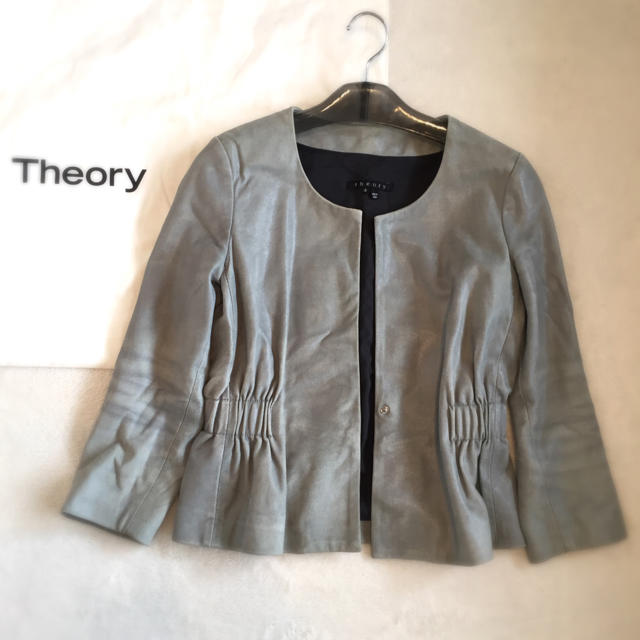 theory(セオリー)の定価10万円‼️羊革♡Theory レザージャケット レディースのジャケット/アウター(ライダースジャケット)の商品写真