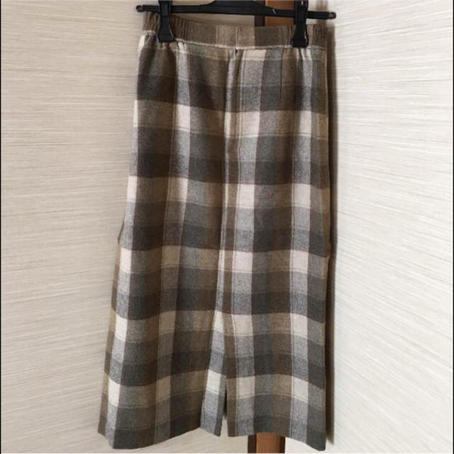 あやごん様専用 暖かウール チェック柄スカート M レディースのスカート(ひざ丈スカート)の商品写真
