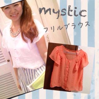 ミスティック(mystic)のmystic オレンジブラウス(シャツ/ブラウス(半袖/袖なし))