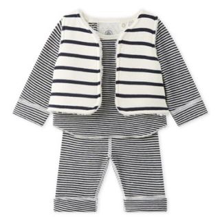 プチバトー(PETIT BATEAU)の新作☆プチバトー 18M マリニエール＆ミラレ３点セット(Ｔシャツ)