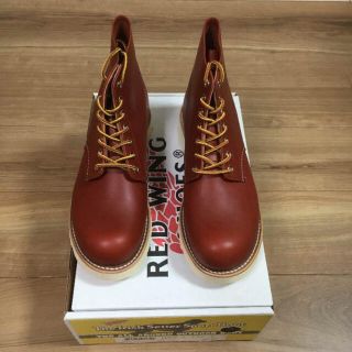 レッドウィング(REDWING)の定価！送料込！新品未使用【半円犬タグ復刻】レッドウィング  赤茶プレーントゥ(ブーツ)