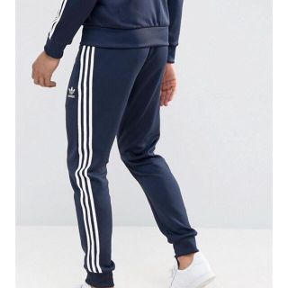 adidasアディダス  レディース トラックパンツ スキニー ネイビー紺